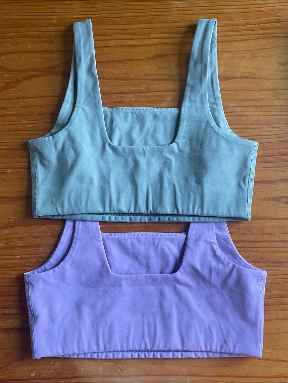 Sustainable Girlfriend Collective Tommy Bra - Set of 2 - Sage & Pastel Purple - Picture 2 of 4